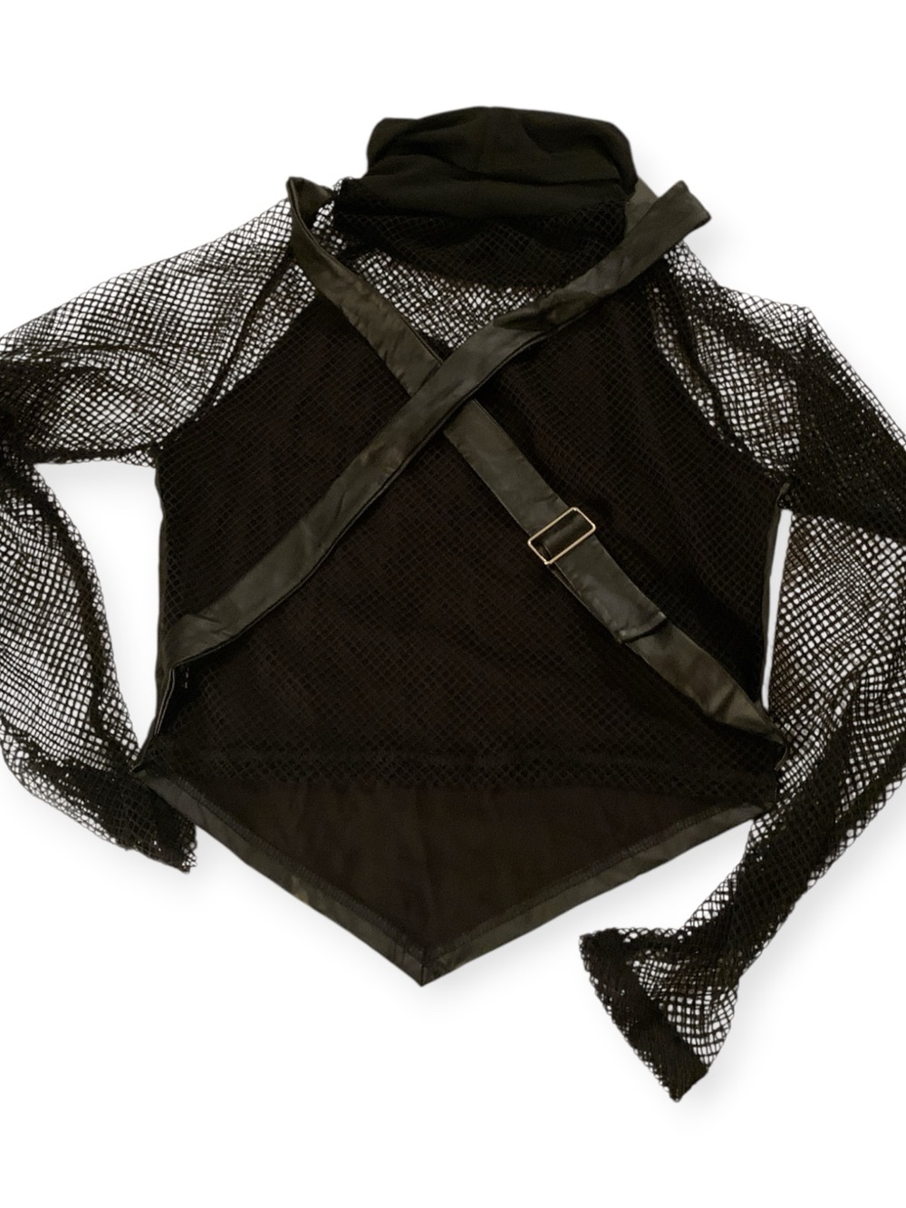 Women’s Black Mesh-Panel Shirt